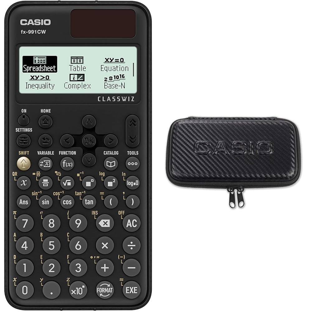 Casio FX-991 CW (Modello 2023) Calcolatrice Scientifica, 540 Funzioni e e Display Naturale + Casio Copertura Protettiva per Calcolatrice Tecnica