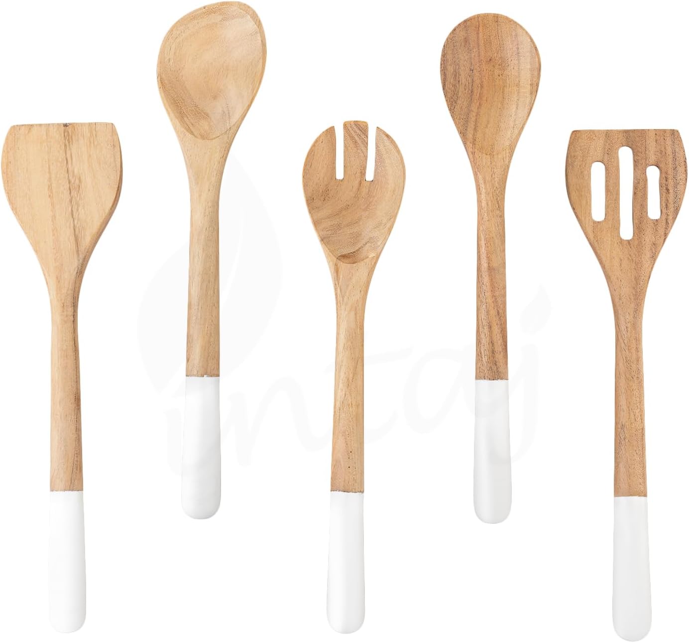 INTAJ Premium Teak Wooden Spoons for Cooking – 5-Piece Kitchen Utensils Set, Durable & Nonstick Safe, Eco-Friendly,Ergonomic Stir, Mix, Scrape & Serve – Ideal for Nonstick,Cast Iron & Ceramic Cookware INTAJ Premium Teak Wooden Spoons for Cooking – 5-Piece Kitchen Utensils Set, Durable & Nonstick Safe, Eco-Friendly,Ergonomic Stir, Mix, Scrape & Serve – Ideal for Nonstick,Cast Iron & Ceramic Cookware