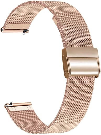 WATORY Pulsera compatible con Amazfit Bip, Quick Release Mesh de acero inoxidable, correa de metal de repuesto para Xiaomi Huami Amazfit Bip, Amazfit ...