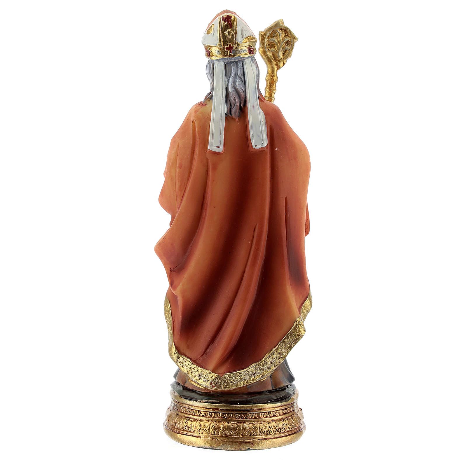 Holyart Statue in resina e PVC: San Nicola Bari pastorale statua resina 12 cm