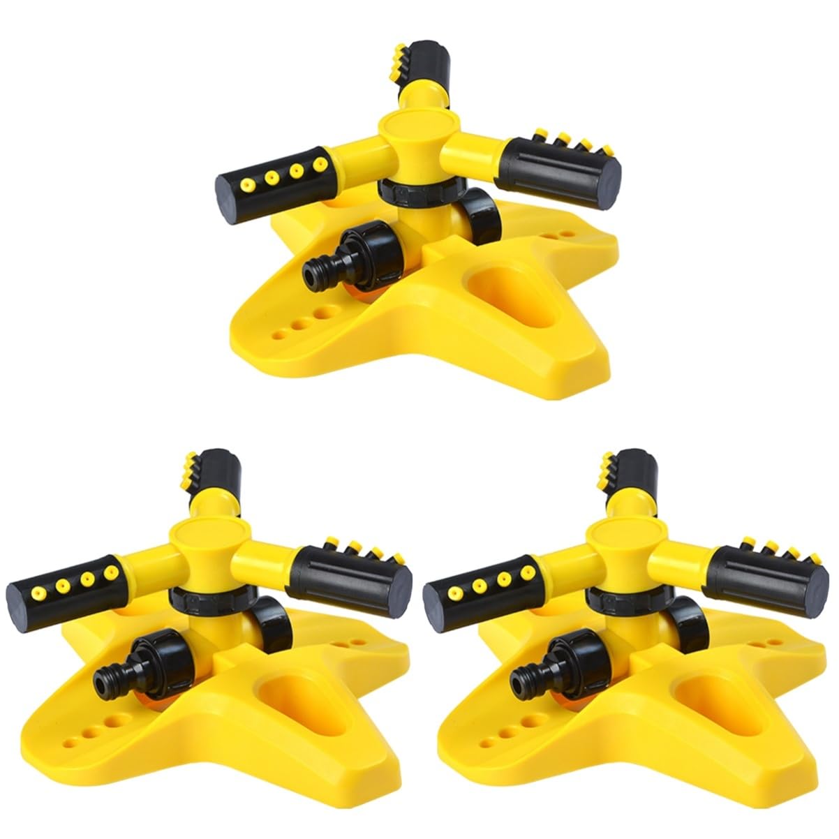 ibasenice 3 Pièces Arroseur de Jardin Automatique Pulvérisateur Rotatif pour Arrosage de Pelouse et Jardin Eau et Aux Chocs