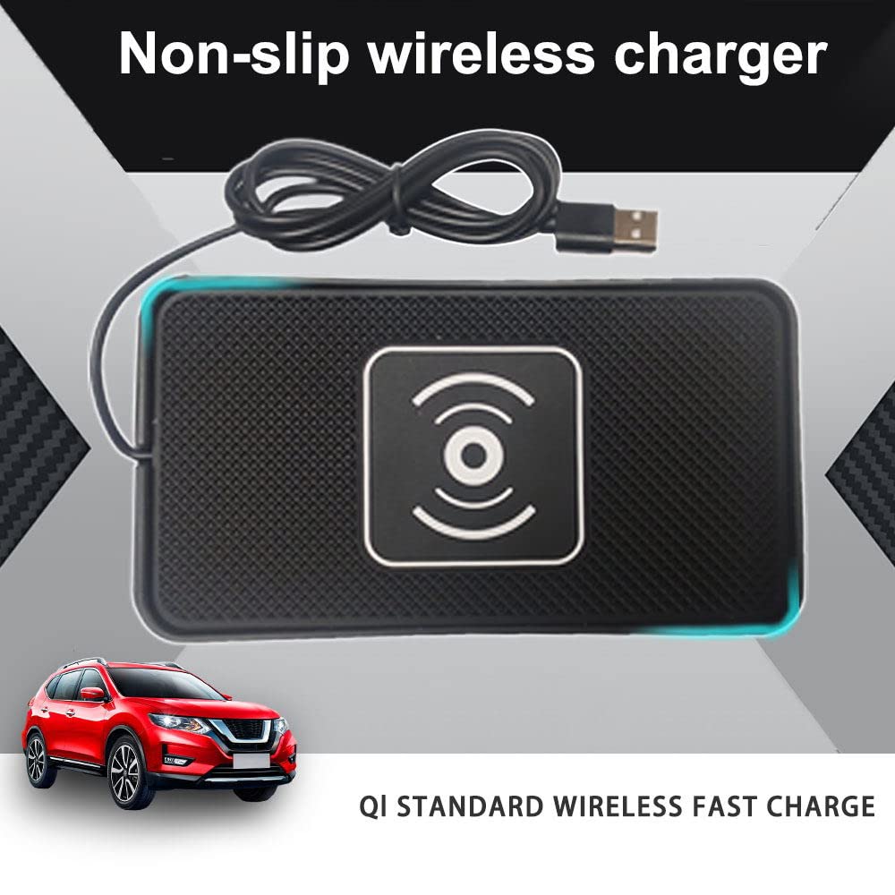 Soporte de teléfono inalámbrico Qi for coche, interfaz USB Universal, accesorios for coche, cargador de teléfono de silicona apto for Samsungs9, cargador de teléfono rápido