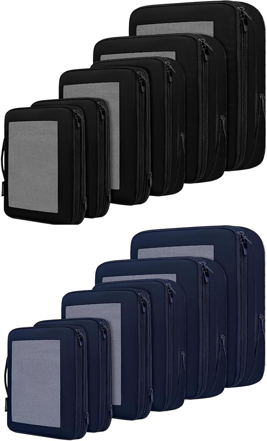 BAGAIL 12 Set Compression Packing Cubes Travel Accessories Expandable Packing Organizers