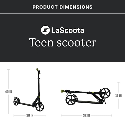 Miniatura 6 de LaScoota Professional Scooter for Ages 6 Teens  Adults I Lightweight  Big Sturdy Wheels for Kids Teen and Adults A Foldable Kick Scooter for Indoor