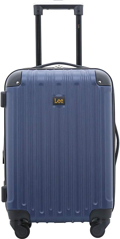 Lee Rider Hardside Expandable Carry-On Luggage, Navy Blue, 20-Inch
