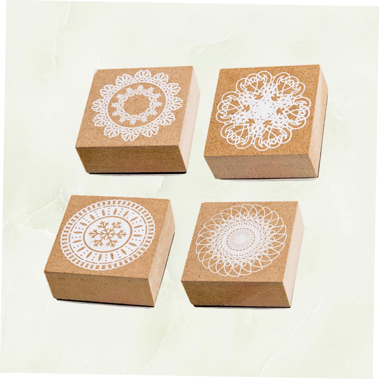 8stücke Lace Printed Wooden Rubber Stamps Lustige Stempel Für Scrapbooking Tagebuch Und Handwerksprojekte Zufällige Designs