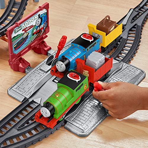 Fisher-Price Thomas & Friends Talking Thomas & Percy Train Set - UK English Edition, motorized train and track set for… - Image 6