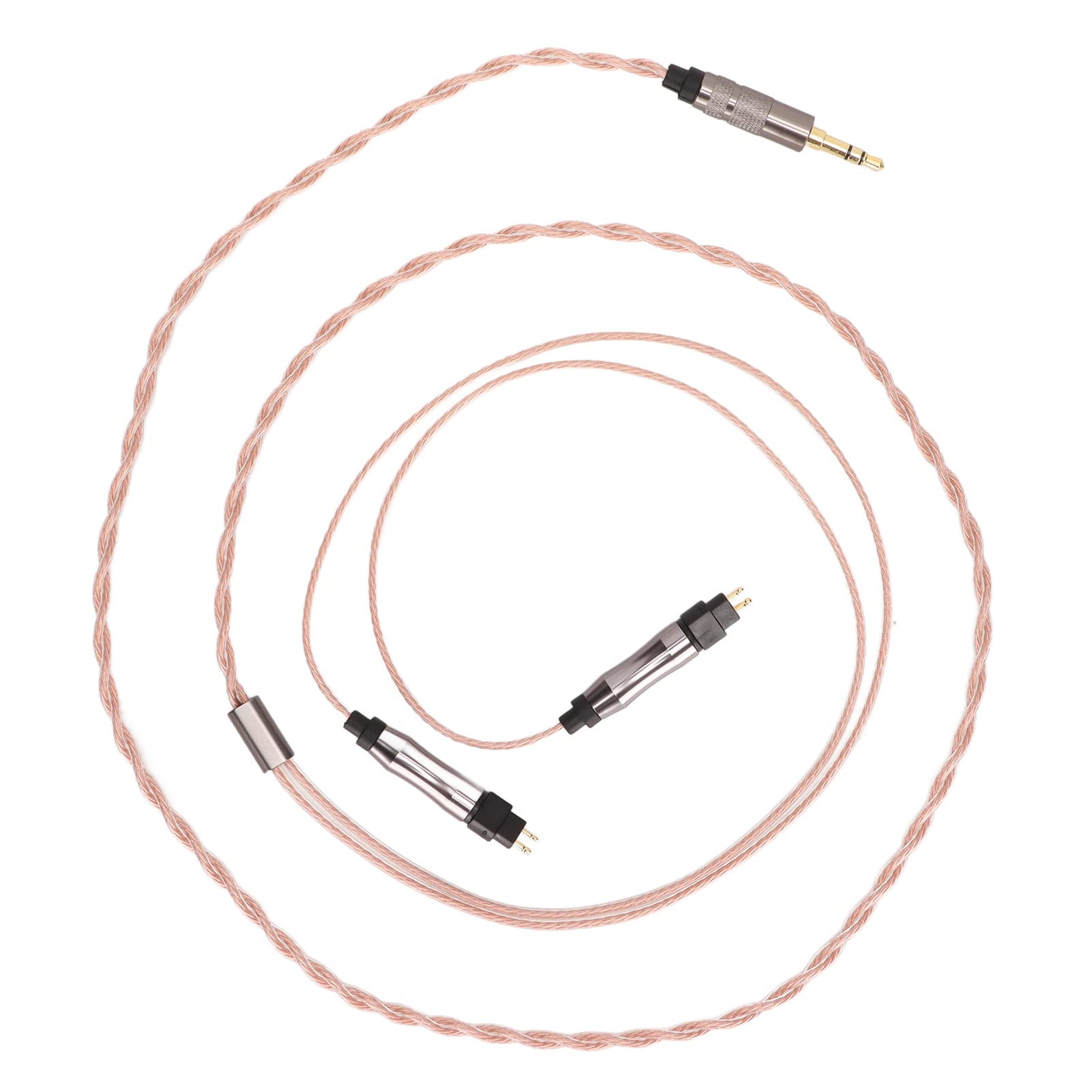 Zunate 36-adriges Versilbertes Kabel, Kopfhörer-Audiokabel mit 3,5-mm-Stereostecker, OFC-Kupfergeflechtdraht, für HD414 HD650 HD600 HD580 HD565