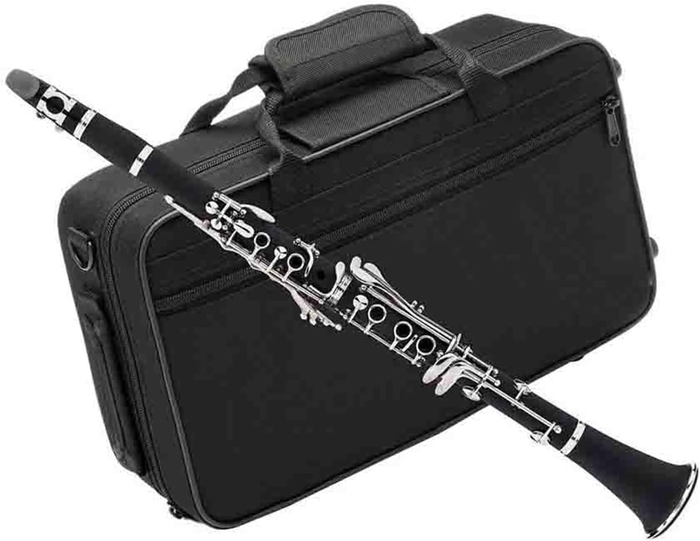Professional B Flat 17 Key Bakelite Clarinet Nickel Plated Wood 660mm Clarinet Instrument