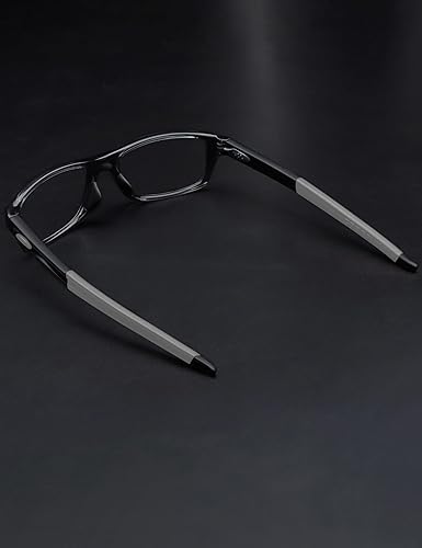 Miniatura 7 de MYCOURAG 2 pares de patillas de repuesto compatibles con gafas Oakley Crosslink Pitch Series, negro y gris