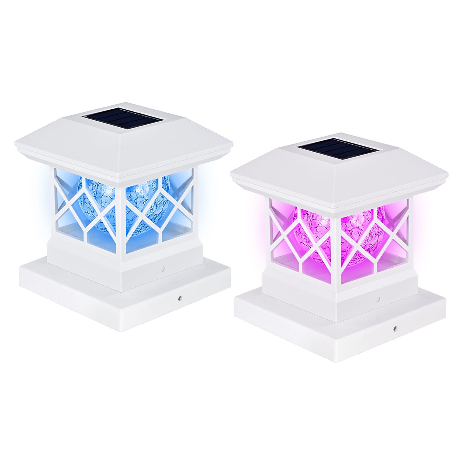 TWINSLUXES Solar Post Cap Light Outdoor, Waterproof LED Fence Post