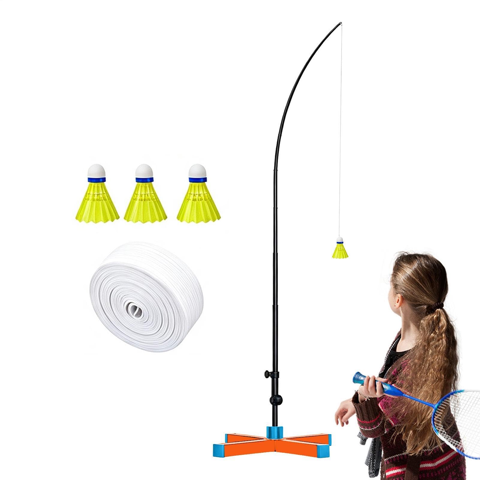 Allenamento Singolo Badminton Strumento Auto-Esercizio Rimbalzo Automatico | Allenatore Singolo Di Badminton Per Donne Uomini Ragazzi Uso Interno Esterno Casa E Giardino