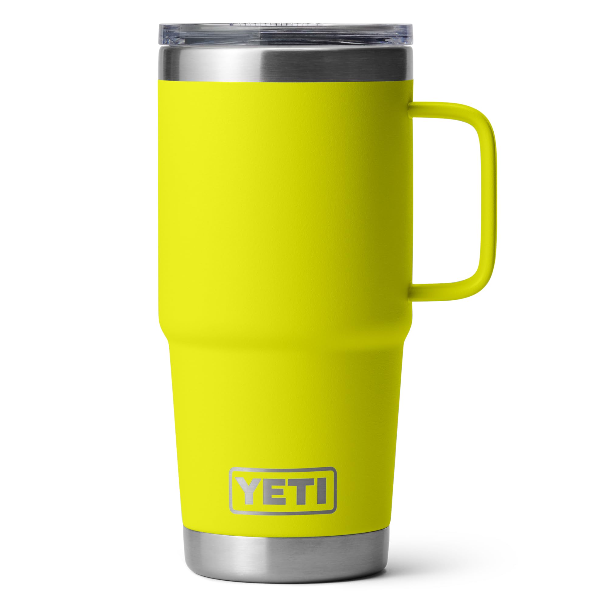 YETI Rambler Travel Mug, Stainless Steel Vacuum Insulated Mug with Stronghold Lid, Firefly Yellow, 20 oz (591 ml)