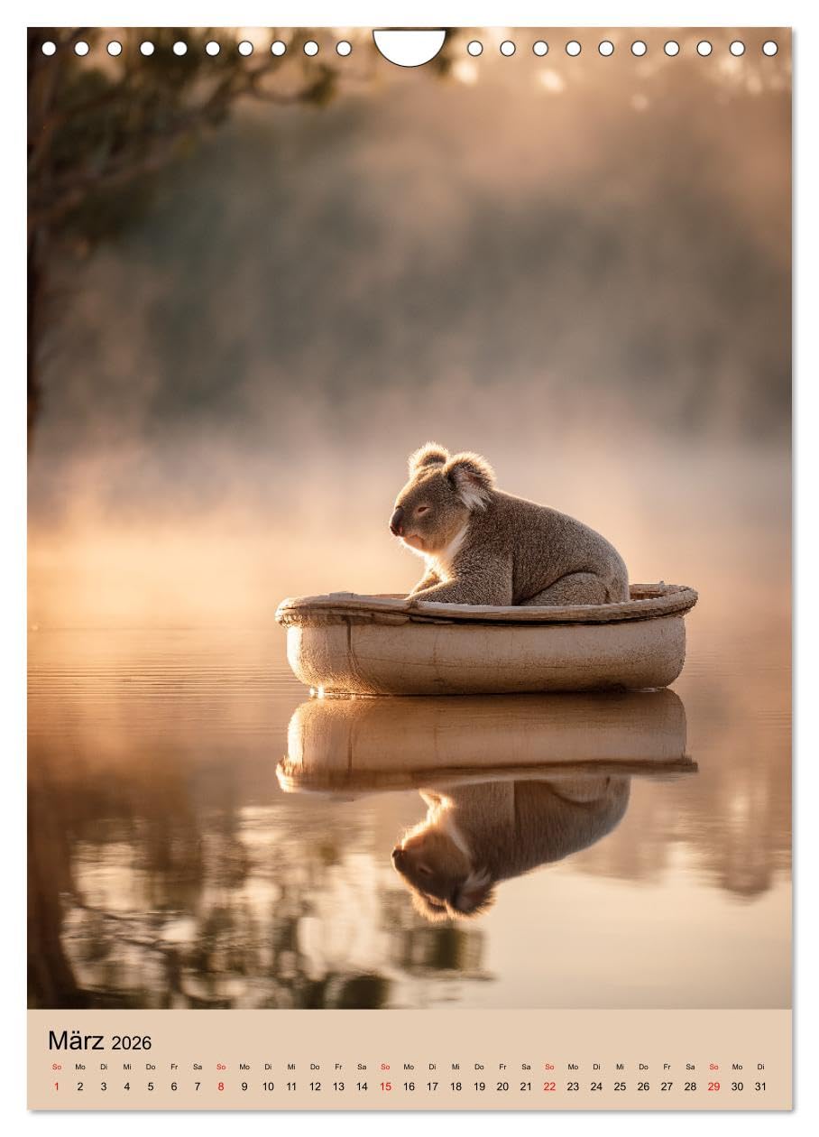 Workaholic - Mach mal Pause und chill wie ein Koala (Wandkalender 2026 DIN A4 hoch), CALVENDO Monatskalender: Lustiger Koala Kalender: Koalas und ... Wichtelgeschenk oder Familienkalender.
