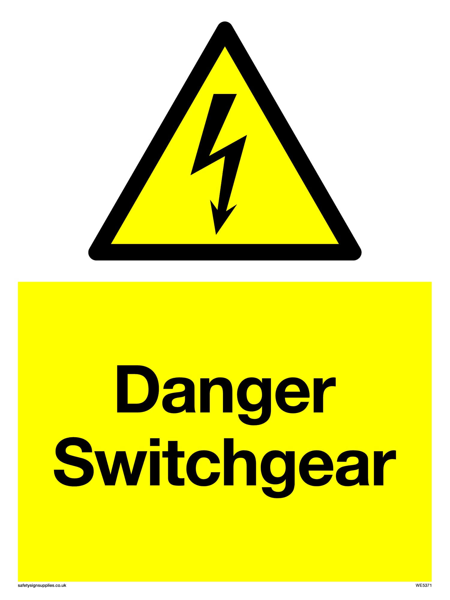 Pack of five - Danger Switchgear Sign - 150x200mm - A5P