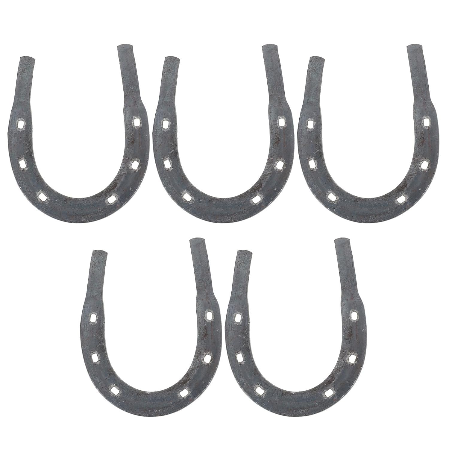 5 herraduras reemplazables para caballos y burros, almohadillas de metal firme, tamaño 2 con ranura abierta, suministros de herradura para uso ecuestre y estable, mango cómodo