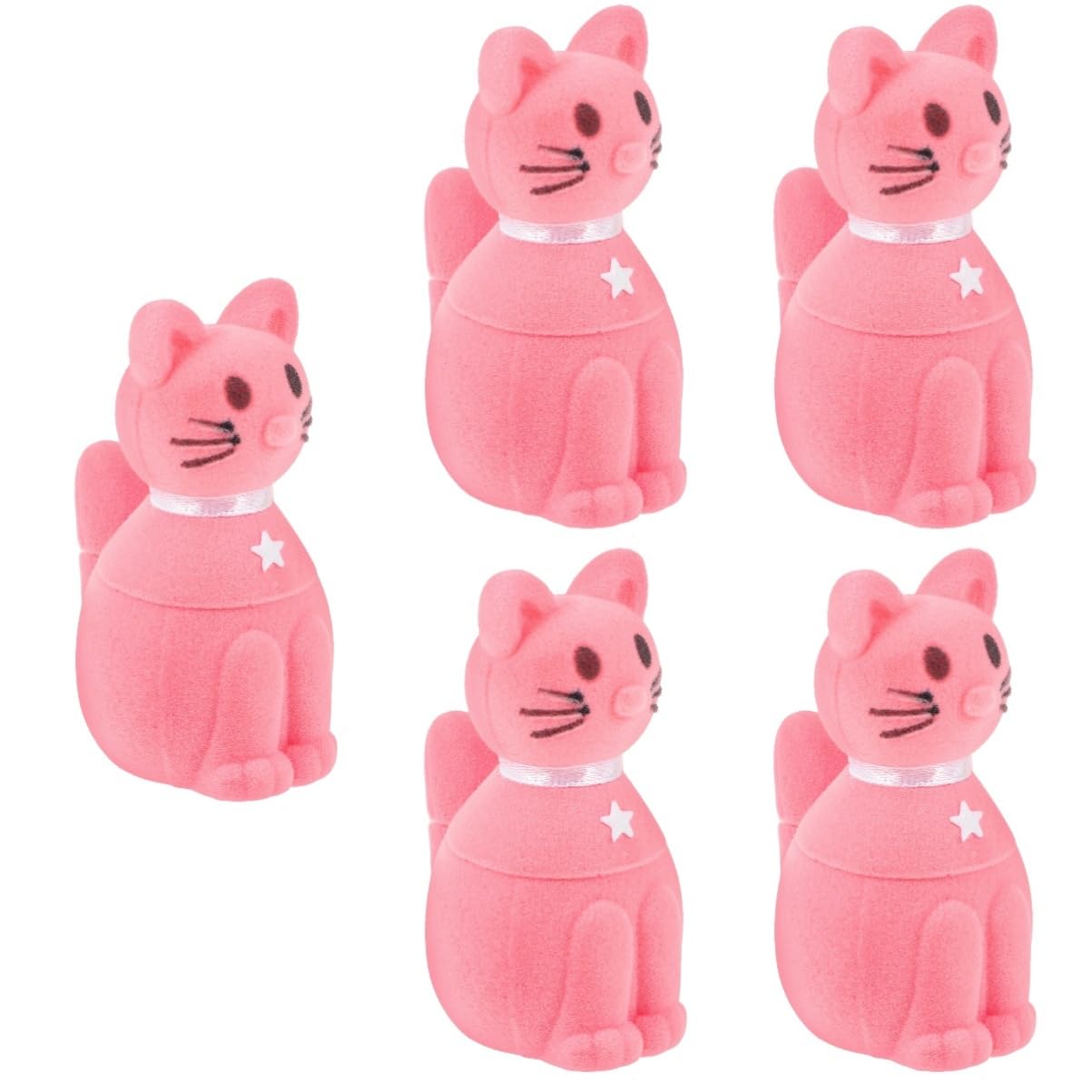 Boîte à anneaux forme de chat porte-bijoux mignon pour stockage de bijoux