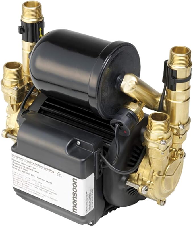 Monsoon Universal Twin 4.5 Bar 46412 Negative Head Shower Pump by