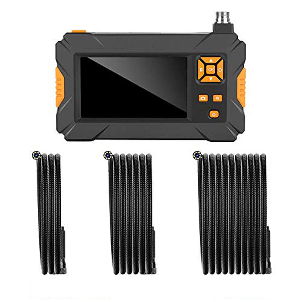 Endoskop przemysłowy, kamera inspekcyjna 1080p z ekranem LCD 4,3 cala, wodoodporna, półsztywna gęsia szyja, 8 diod LED, boroskop do kontroli samochodów, rurociągów, klimatyzacji, 5 metrów