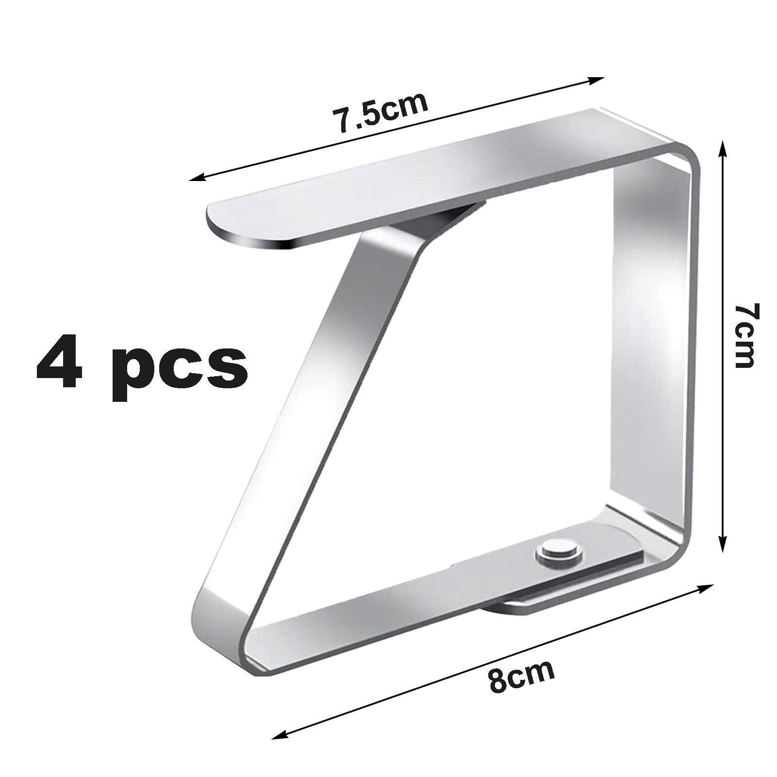 Pince Nappe Inoxydable 4 Pièces 7.5 x 8cm pour Table Exterieur Mariage
