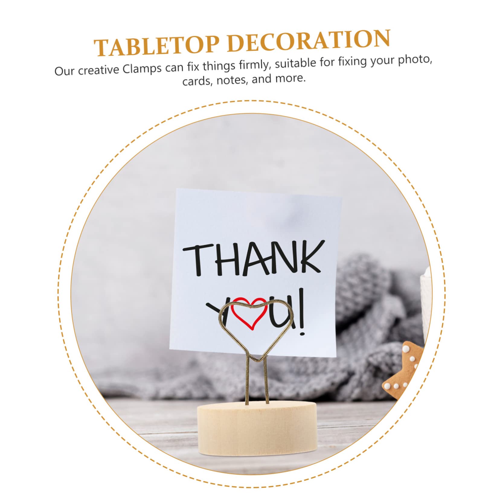 HOODANCOS 10Pcs Cute Tabletop Picture Holders with Compact Clips and Memo Note Stands for Home Office Creative DIY Photo Organizer