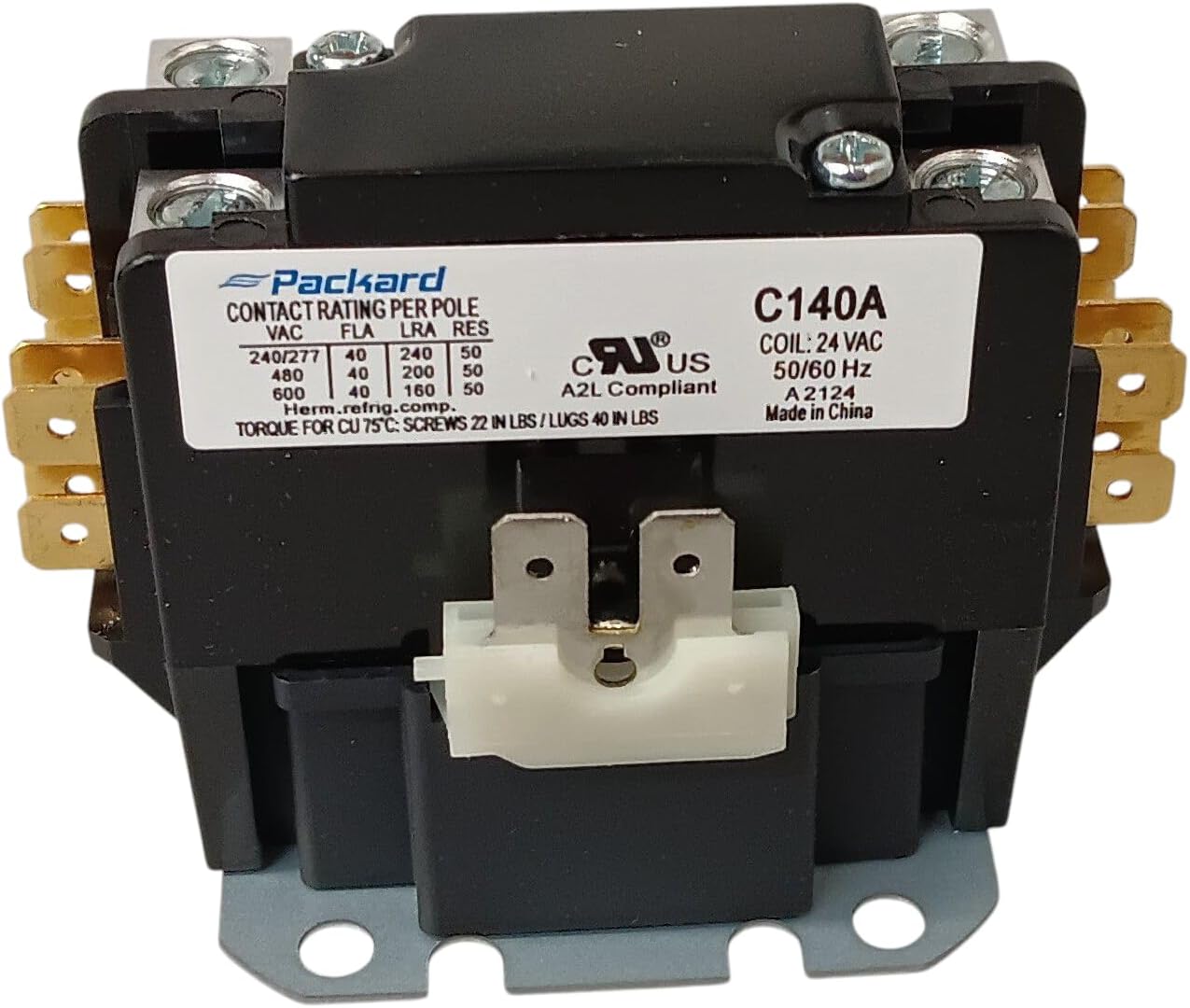 Packard C140A 1 Pole 40 Amp Contactor 24 Volt Coil Contactor