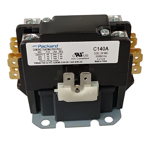 Packard C140A 1 Pole 40 Amp Contactor 24 Volt Coil Contactor
