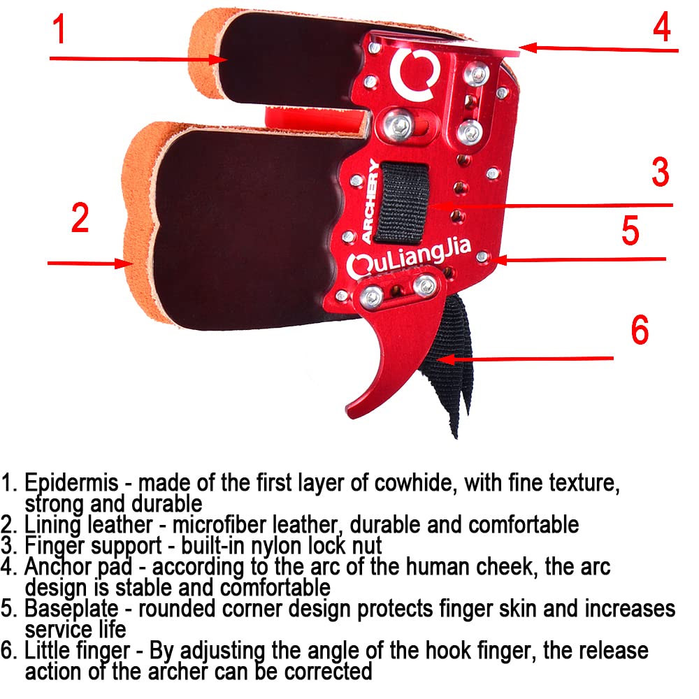 wolfman Bogenschießen Finger Tab Finger Schutz S/M/L Leder Finger Protector Handschuhe für Bogen Finger Protector Jagd Tradition Bogen Recurve Bogen