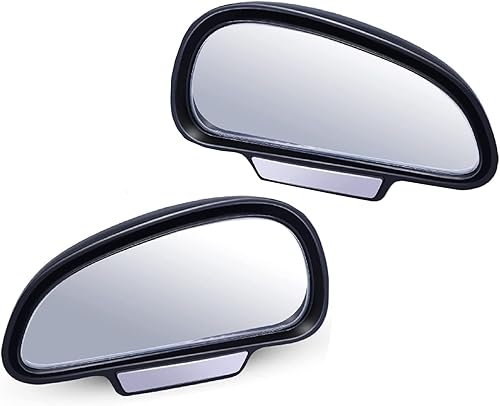 Espejos de punto ciego para automóvil (5.12 x 2.75 pulgadas), espejo auxiliar universal de gran angular ajustable para espejos universales de