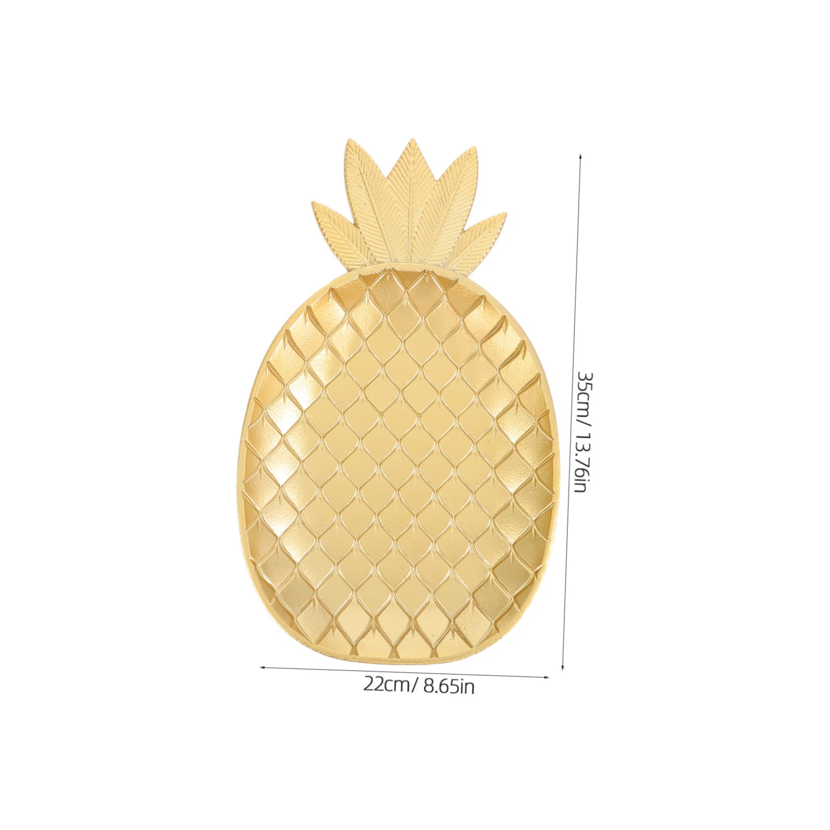 Unomor 1Pc Pineapple Shape Dessert Display Plate Home Plate for Cake Snack Storage Stylish Fruit Tray for Restaurant Home Decoration Practical Kitchen Accessory