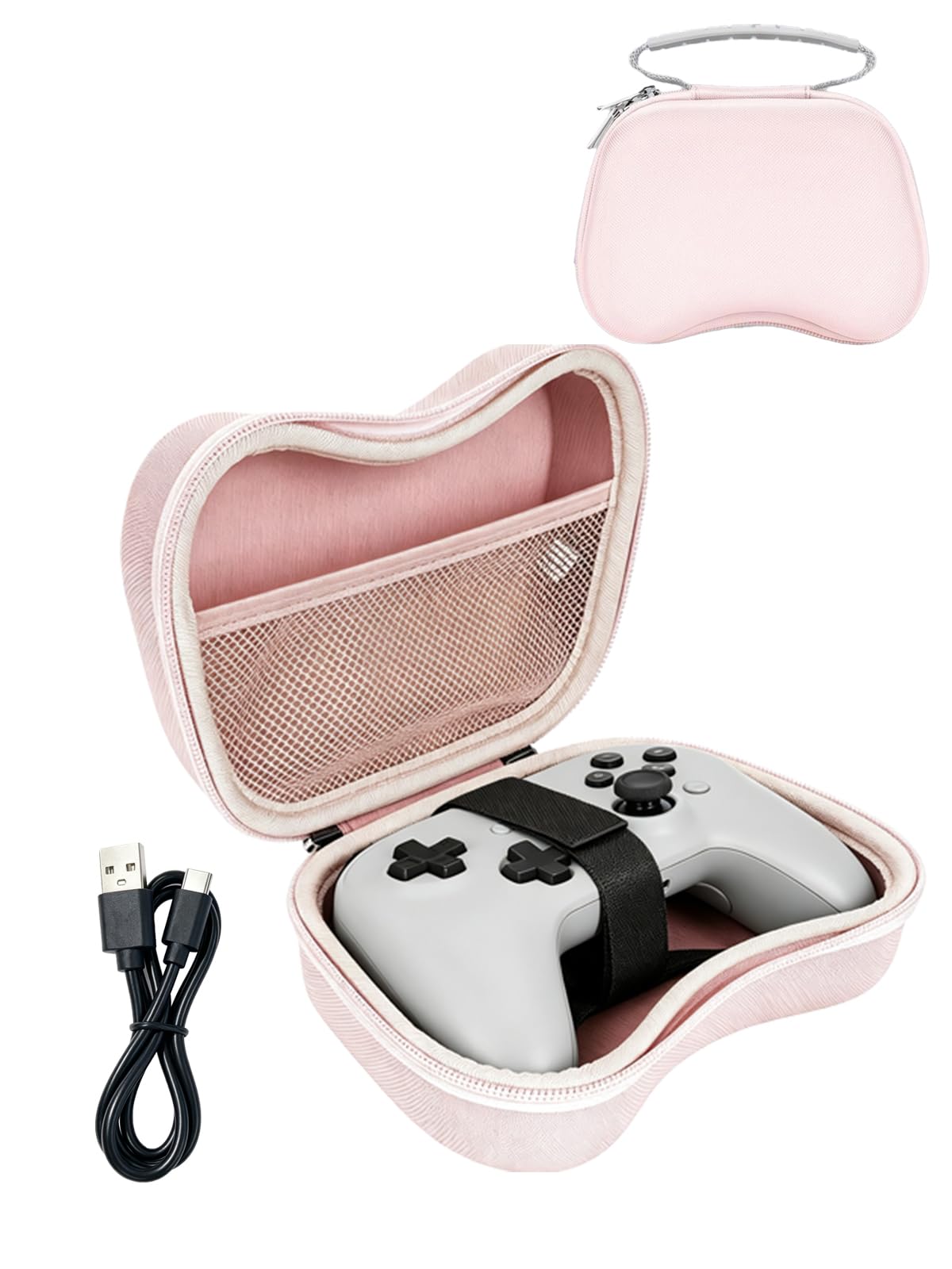 Case for AceGamer Hypershadow D4,EVA Hard Shell,Pink,with Charging Cable