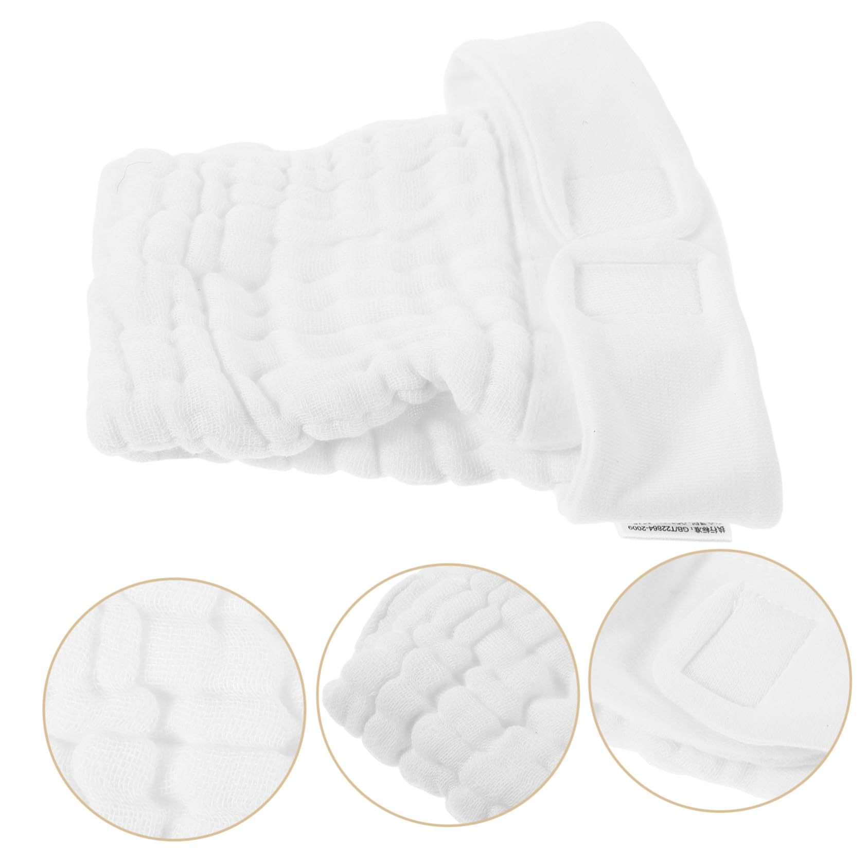 LIFKOME 3 Stück-pack Bio Babywindeln aus Weißer Baumwolle Wiederverwendbare und Waschbare Windelhosen für Neugeborene Verstellbare Größe für Indoor und Reise
