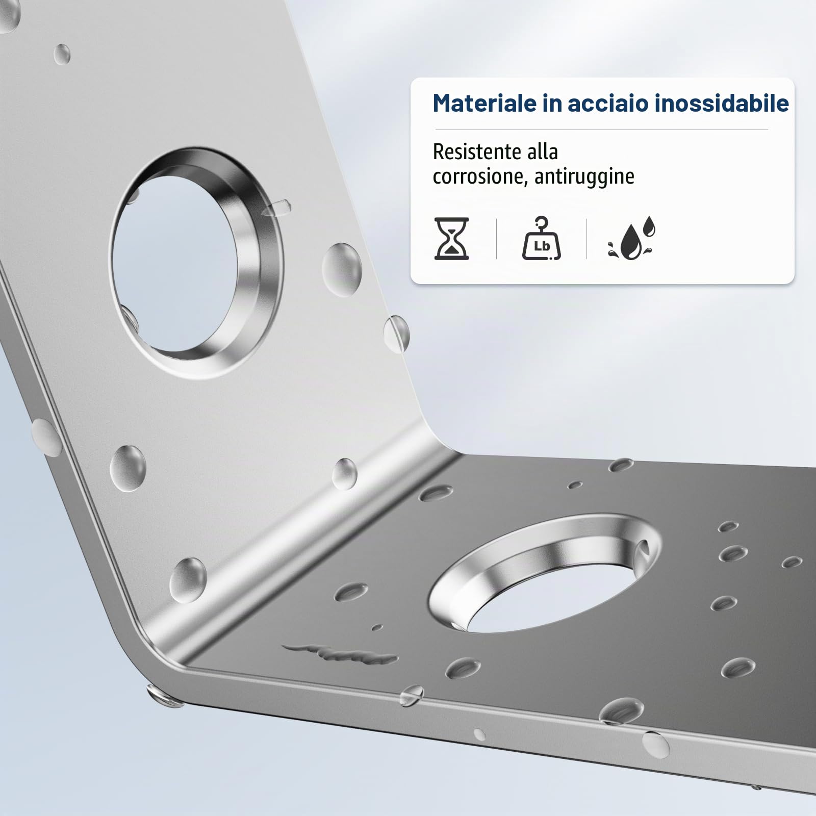 Squadrette Angolari, 30 Pezzi 20 x 20 mm Staffe Angolari inox, Staffe Angolari Per Legno 90 Gradi, Staffe A L per Mobili, Scaffali, Tavoli, Rinforzo Resistente per Mensole e Ripiani Argento