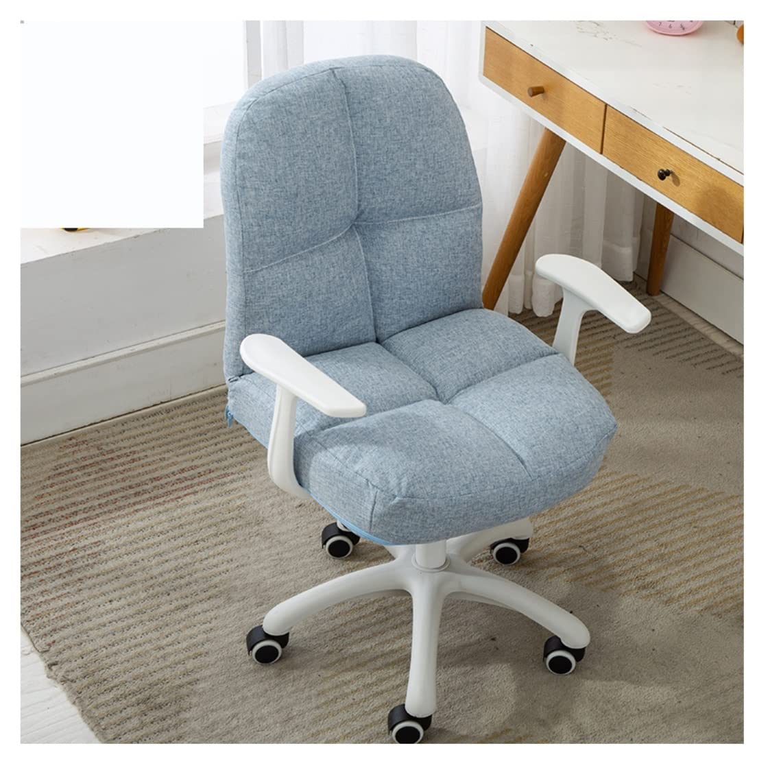 Chaise de bureau moderne pivotante dossier moyen et siège ordinateur ergonomique
