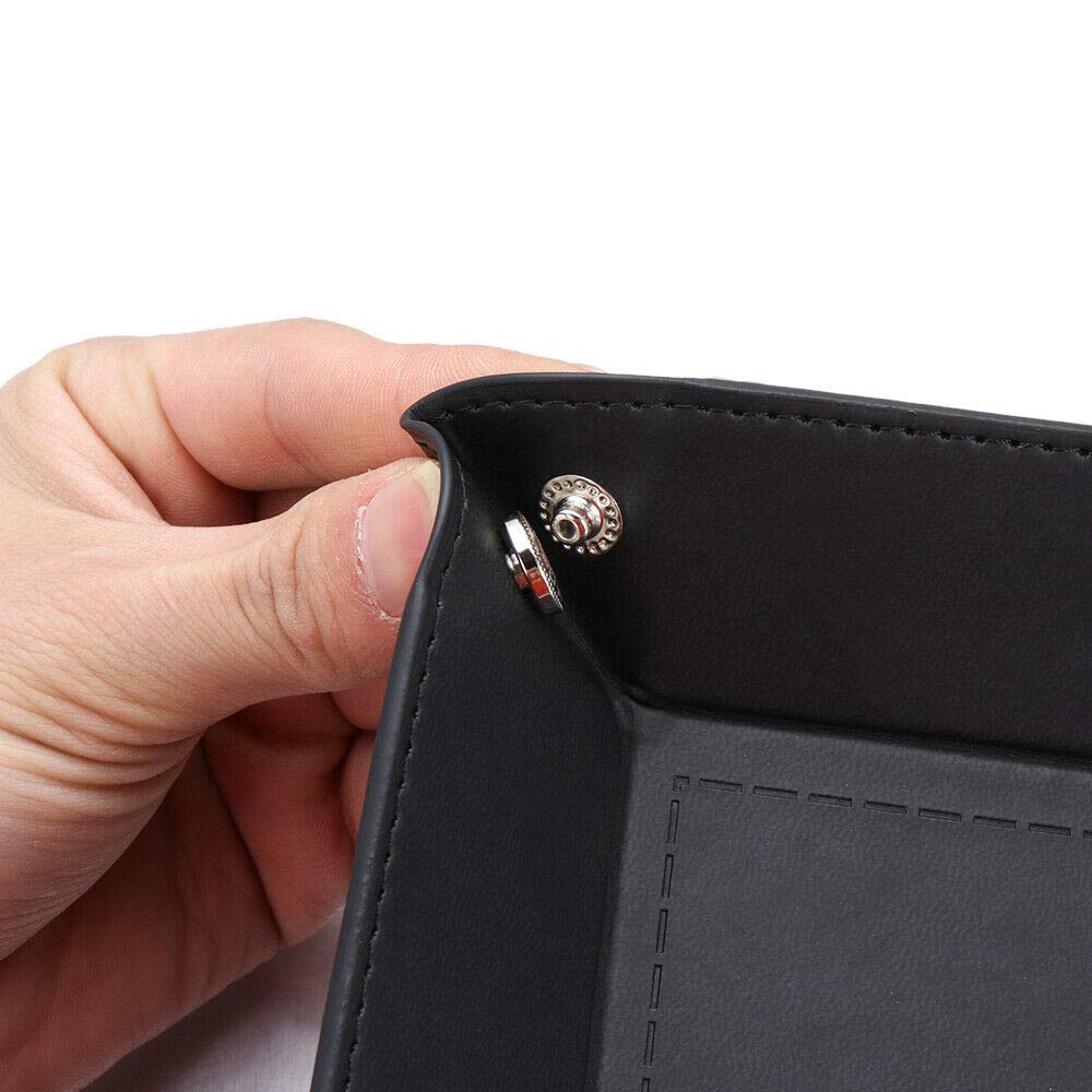 Yolistar Bandeja de almacenamiento de cuero rectangular para oficina, llaves, monedas, teléfono móvil