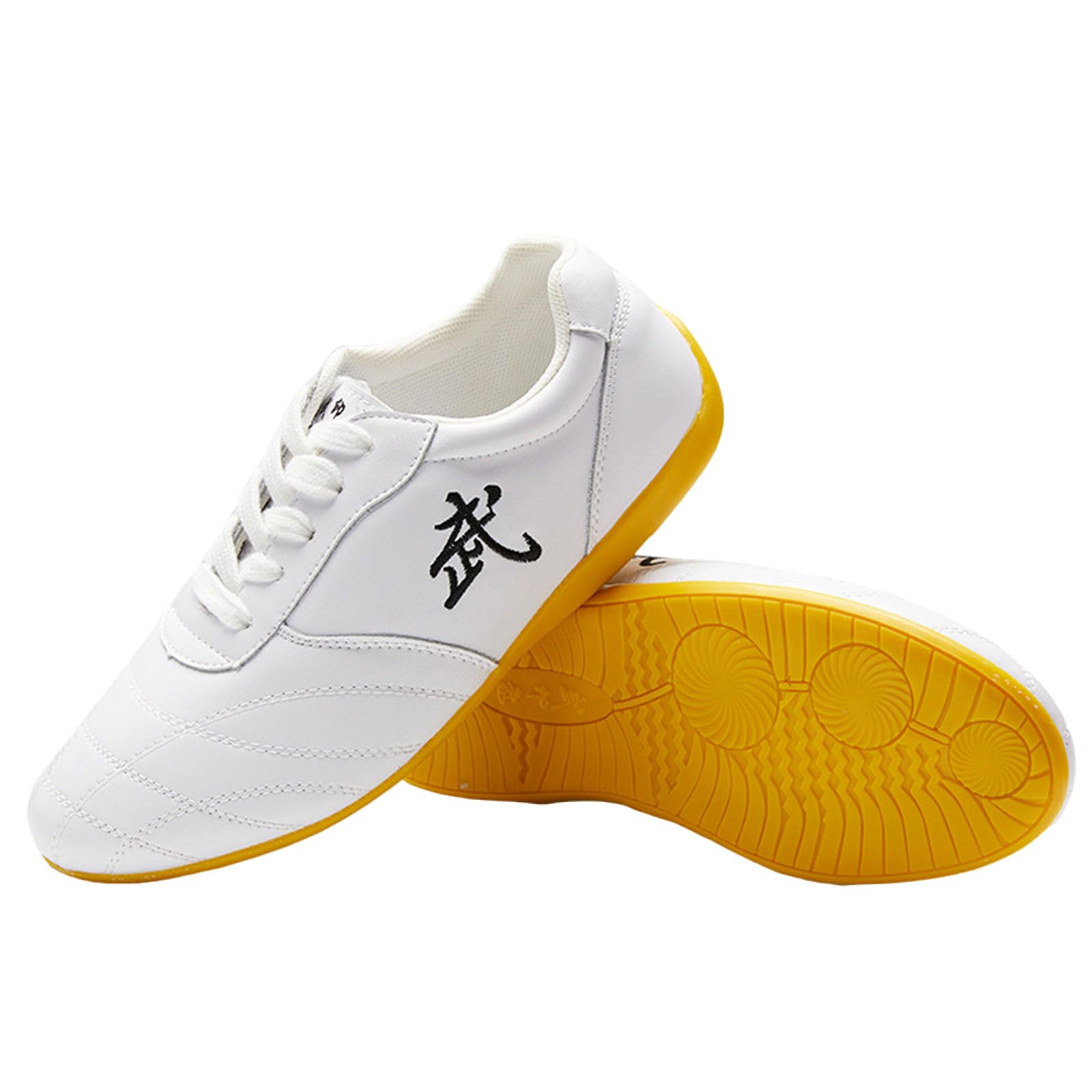 Chaussures Art Martiaux,Chaussures de Taichi,Chaussures de Taekwondo,Unisexe,Arts Martiaux Kung Fu Baskets Cuir,Enfants,pour Homme et Femme,Léger,Non Slip,Respirant,pour Marche Fitness