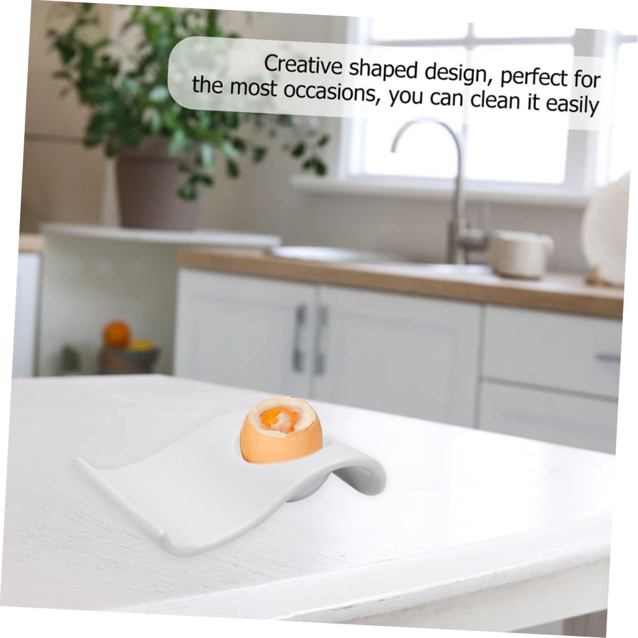 Porte-œufs Assiettes Élégantes 6 Pièces en Céramique Blanche Design Moderne et Fonctionnel Supports Pratiques pour Œufs Durs pour Petit-déjeuner
