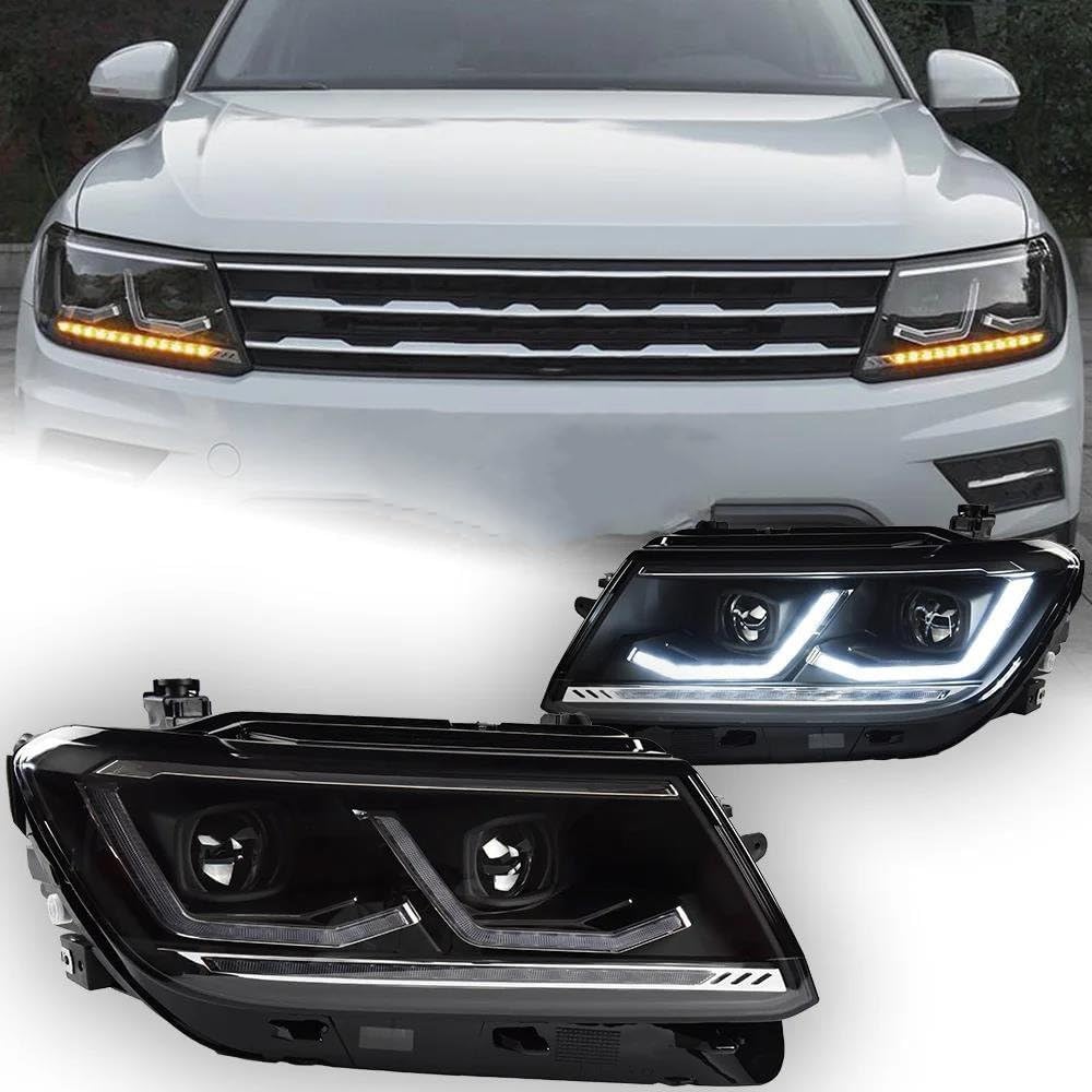 Fari dell'auto Lampada frontale per auto per vw per tiguan 2017-2020 Luci per per segnale DRL Accessori per lampade frontali