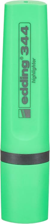 edding 344 highlighter, green, set of 4, 2-5 mm cut tip