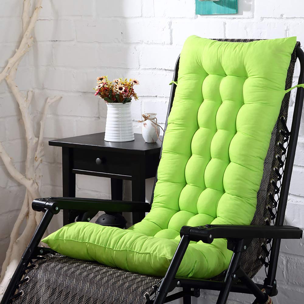 Cojínes para tumbonas de exterior Ruby Lil reclinable acolchado verde de 155x48cm