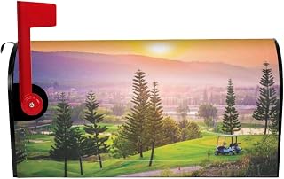 Garden Yard Home Decor for Outdoor Golf Resort Park Print Magnetic Mailbox Standard Size-18"X 20.8",25.5"X21"