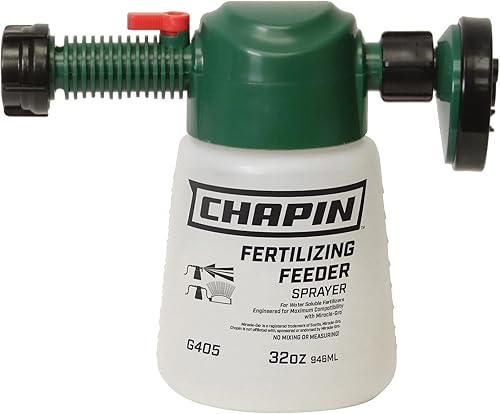 Chapin International Extremo de manguera de alimentación G405 para fertilizantes secos y solubles en agua, verde