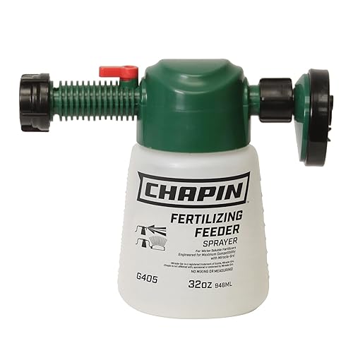 Chapin International Extremo de manguera de alimentación G405 para fertilizantes secos y solubles en agua, verde