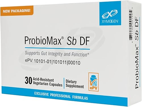 Miniatura 1 de XYMOGEN ProbioMax Sb DF - Suplemento probiótico de 35 mil millones de UFC con Lactobacillus, Bifidobacterium lactis HN019 + Saccharomyces boulardii
