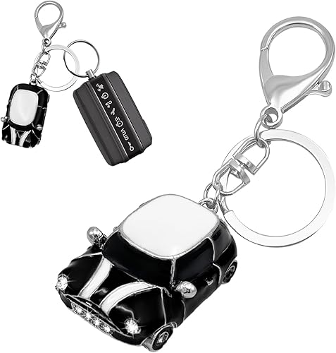 Miniatura 7 de Llavero de diamantes de imitación modelo de automóvil, llavero creativo con forma de automóvil, llavero de metal 3D, regalo para hombres y mujeres,