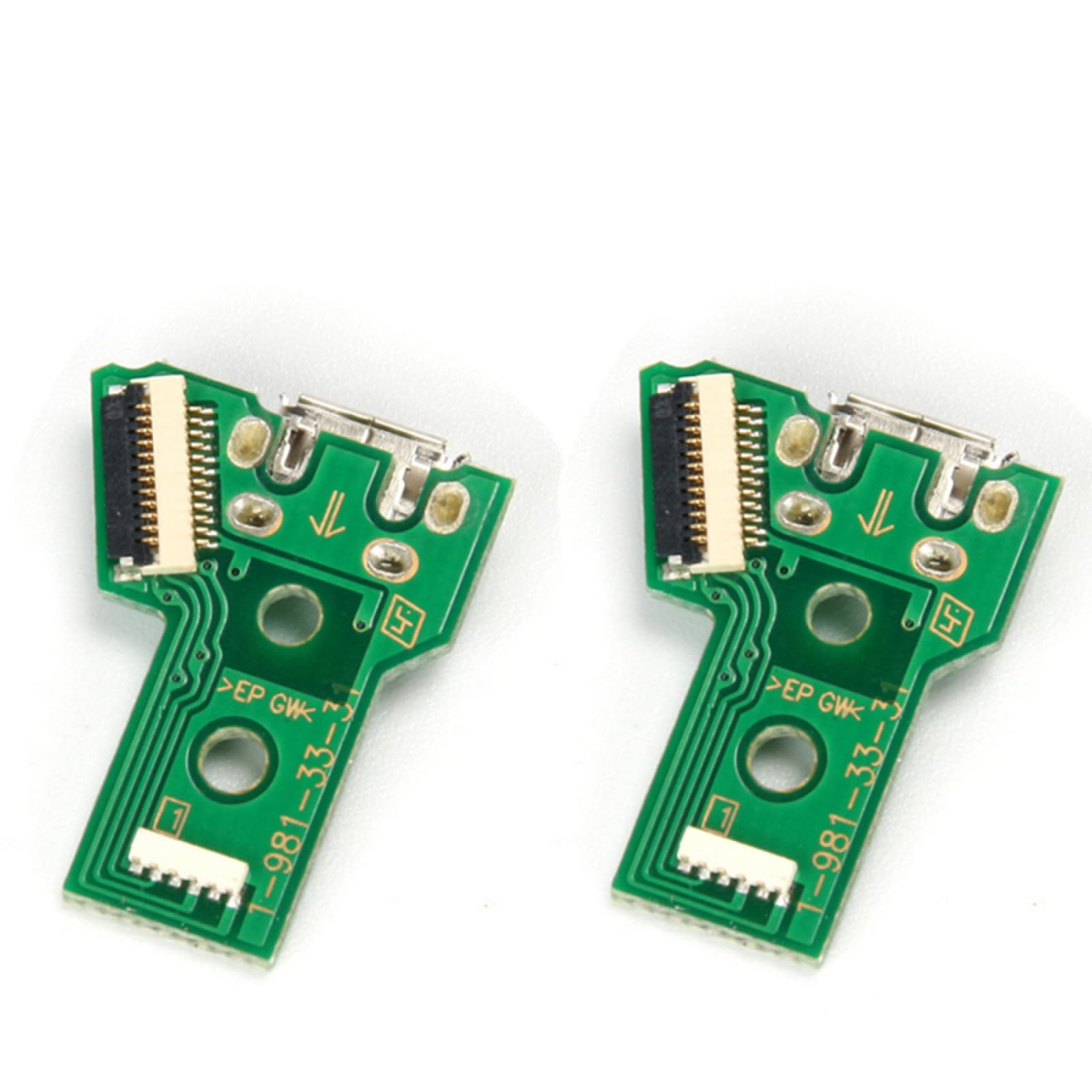 CHICHIYANG 2PCS 12 Pin JDS-040 USB Charging Port Socket Board Replacement for Sony PS4 Pro 5th Gen Wireless Controller
