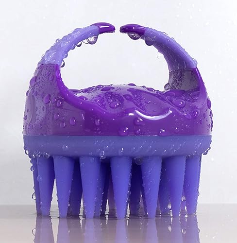 Miniatura 7 de Cepillo de champú masajeador de cuero cabelludo, cepillo de ducha para cabello húmedo y seco, limpiador de cuero cabelludo para un crecimiento