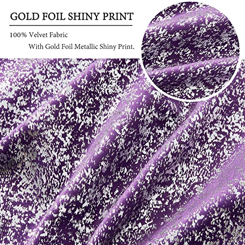 Eucior Purple Throw Pillow Set Of 2,Purple Pillows Decorative Throw Pillows,18X18Inch,Light Purple Throw Pillows,Lavender Throw Pillows,Velvet Hidden Zipper Bronzing Accent Pillow Cushion Case #TOP3