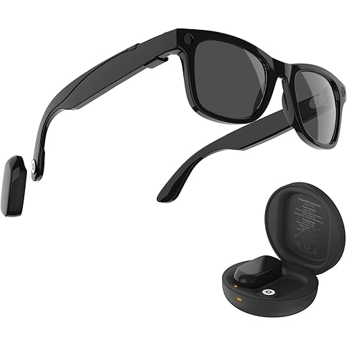 PRISMXR Carina C1 Mini Power Bank for RayBan Meta Glasses, Ultra-Slim Magnetic Charger, 12H Extra Power Portable Battery Pack with Snap-on Cable (for Wayfarer Large)