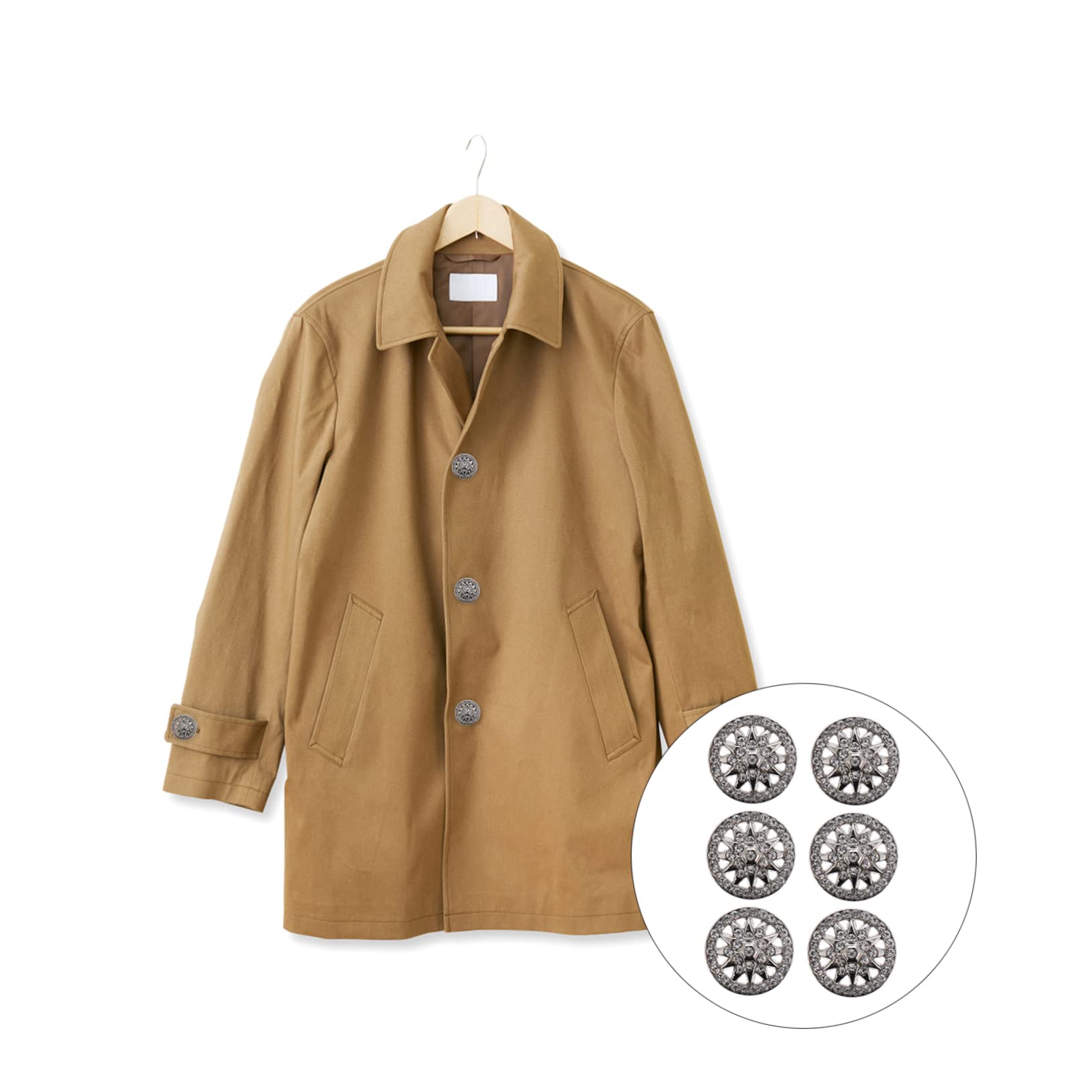 Lurrose 60pezzi Per Abbigliamento Decorativi Multifunzionali Per Cappotti e Cardigan Design Set e Duraturo Per